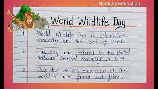 10 lines on World Wildlife Day in English / Short Essay on World Wildlife Day