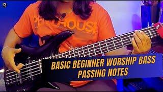 Basic beginner worship bass passing notes