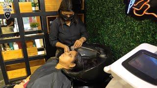 LADIES HAIRCUT BY FEMALE BARBER | RAINBOW BEAUTY AND TATTOO#rainbowasmr #haircut #menshairstyle