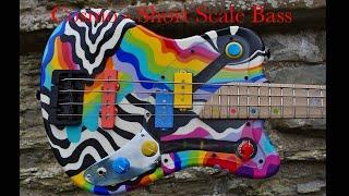 Cosmo Bass Demo  -  Short Scale (28.5") Super Colourful Hand Painted Bass Guitar