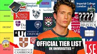 The OFFICIAL UK University TIER LIST (Russell Group Unis..)