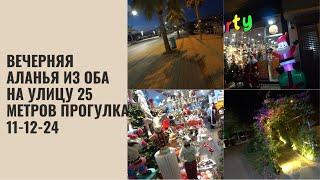 ALANYA ФИНАЛЬНАЯ ЧАСТЬ ПРОГУЛКИ ИЗ ОБА НА УЛИЦУ 25 МЕТРОВ 11 ДЕКАБРЯ 2024 ROMKA ROKER