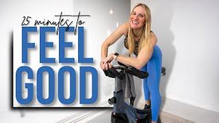 25-minute FEEL GOOD Rhythm Ride Indoor Cycling Class