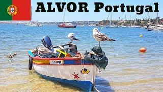 ALVOR PORTUGAL - Prettiest Fishing Village in Algarve? Delicious Fish, Menus, Boardwalk, Beach, Art