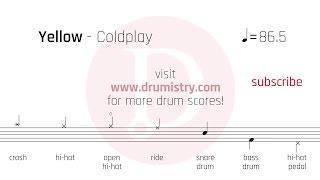 Coldplay - Yellow Drum Score