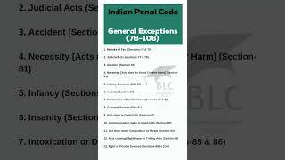 General Exceptions section (76 - 106) #ipc #indianpenalcode1860 #indianpenalcode
