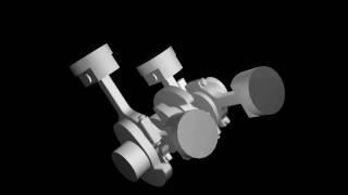 V4 engine animation #2