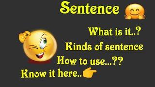 Sentence.... Different kinds of sentence... Usage... English Grammar... Intermediate