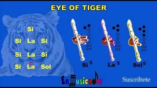 EYE OF TIGER. Canción MUY FÁCIL con solo 3 Notas