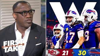 FIRST TAKE | Josh Allen is better than Mahomes! - Shannon on Bills ends Chiefs perfect season, 30-21