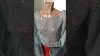 Что связать из мохера #паутинка #вязаниеспицами #мохернашелке #knitting