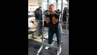 Biceps curl 68.5kg bw88.4kg