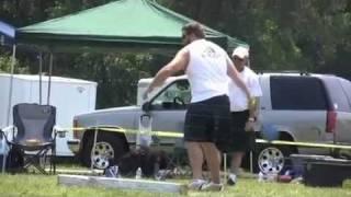 Jim Sexton, former UT athlete, competes in his first Highland games