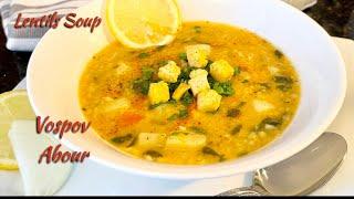 Lentils Soup with Spinach & Vegetables- Red lentils Soup-one pan/ Hearty Soup -Ոսպով Ապուր