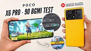 Poco X6 Pro - 90 FPS BGMI Test After 3.5 Update, Heating & Battery Test 