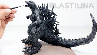 Como hacer a GODZILLA MINUS ONE de Plastilina paso a paso - Mi mundo de Plastilina