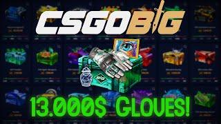 INSANE 13K SPEARMINT GLOVES PULL - CSGOBIG