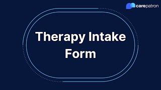 Therapy Intake Form