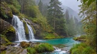 Relax in Forest Atmosphere, Sound of Flowing Water, Birds Singing in Cool Deep Forest, Nature Sounds