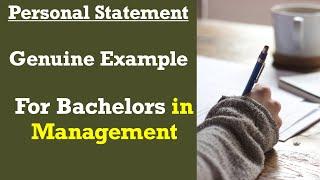 Scholarship Motivation Letter Example: Bachelor’s in Management |  Statement of Purpose