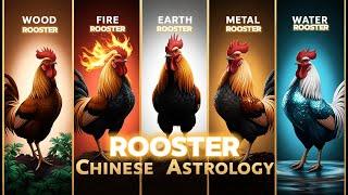 wood, fire, earth, metal, and water Rooster: Chinese Astrology