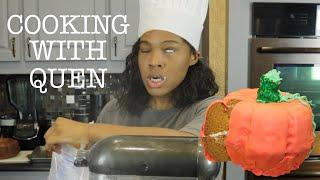 COOKING WITH CHEF QUEN: MAKING A PUMPKIN SHAPED...PUMPKIN CAKE