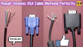 How to Repair VGA Cable Connectors, Useless VGA Cable Again to Repair for Normal Used, Masterji