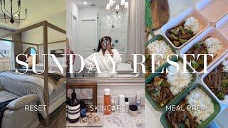 CHILL SUNDAY RESET VLOG: meal prep for the week, clean with me, self care routine