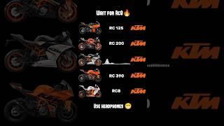 KTM RC Series Sound Comparison#ktm #rc8 #rc390 #rc250 #rc200 #rc125 #superbike #stock #exhaust