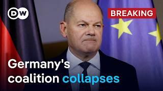 Germany's coalition collapses as confidence vote planned | DW News