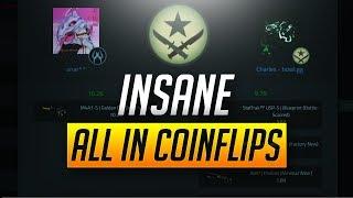 ALL IN COINFLIPS! INSANE CSGO COINFLIP GAMBLING