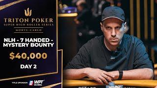 $40K NLH MYSTERY BOUNTY - Event #3 Day 2 | Triton Poker Series Monte-Carlo 2024