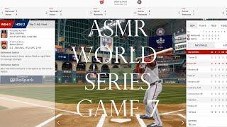 ASMR MLB World Series Game 7 Broadcaster Innings 7-9 (Whispered Baseball ASMR)