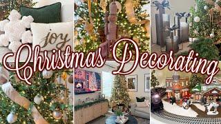  2024 CHRISTMAS DECORATE WITH ME  Cozy Christmas Living Room w/ Christmas Decorating Ideas