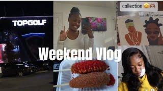 Weekend Vlog || date night, doing hair, trying new food, new journals