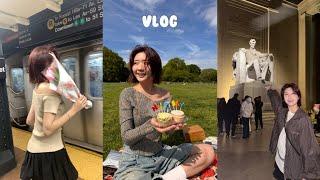 NYC VLOG | 뉴욕에서 생일을! 뉴욕인턴 직장인 ootd vlog  뉴욕근교여행(워싱턴디씨•몬탁) 뉴욕미용실 센트럴파크 뉴욕맛집 쇼핑(티파니앤코 셀린느 스투시 여름룩북)