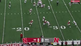 Jahmal Banks' block Nebraska spring game 2024