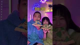 Our weekend with green and blue food ASMR Mukbang  #funny #shorts