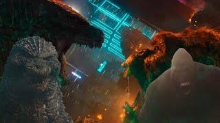 Godzilla and Kong Roaring off but with Minus One and King Kong (Ready Player One) Roar