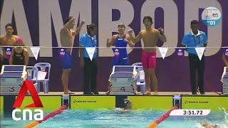 Quah siblings lead Singapore to gold in the SEA Games' first 4x100m mixed medley