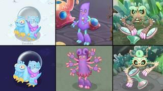 ALL Monsters Fanmade by Ewubbz vs Nova \ MSM vs Raw Zebra | My Singing Monsters