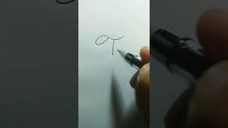 signature ideas for letter t #shorts #shortsfeed #shortvideo #short #drawing