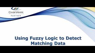 How To Series: Using Fuzzy Logic to Detect Matching Data