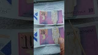 114. Bank note plastic 10 Denar Republic of Macedonia Mart 2018 with errors