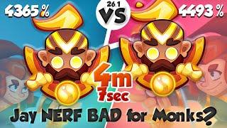 Is JAY Nerf BAD For MONKS? 4 min 7 sec | PVP Rush Royale