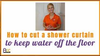 Minimize bathroom floor wetness with shower curtain life hack