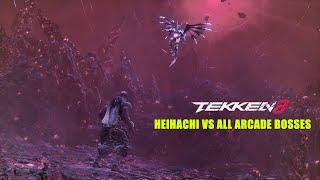 TEKKEN 8 | Heihachi VS All Arcade Bosses [Azazel, True Devil Kazuya, Angel Jin] - HARD MODE