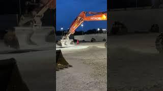 How to grade  stone #with a Digger #diggersanddozers #construction #minidigger #landscaping