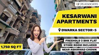 Kesarwani Apartments | 3 BHK Society Flats in Dwarka | with Store Room | Sector 5, Dwarka