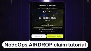 Check Your Eligibility for the NodeOps Airdrop Now | I Claimed 37,000 $NODE Tokens! 